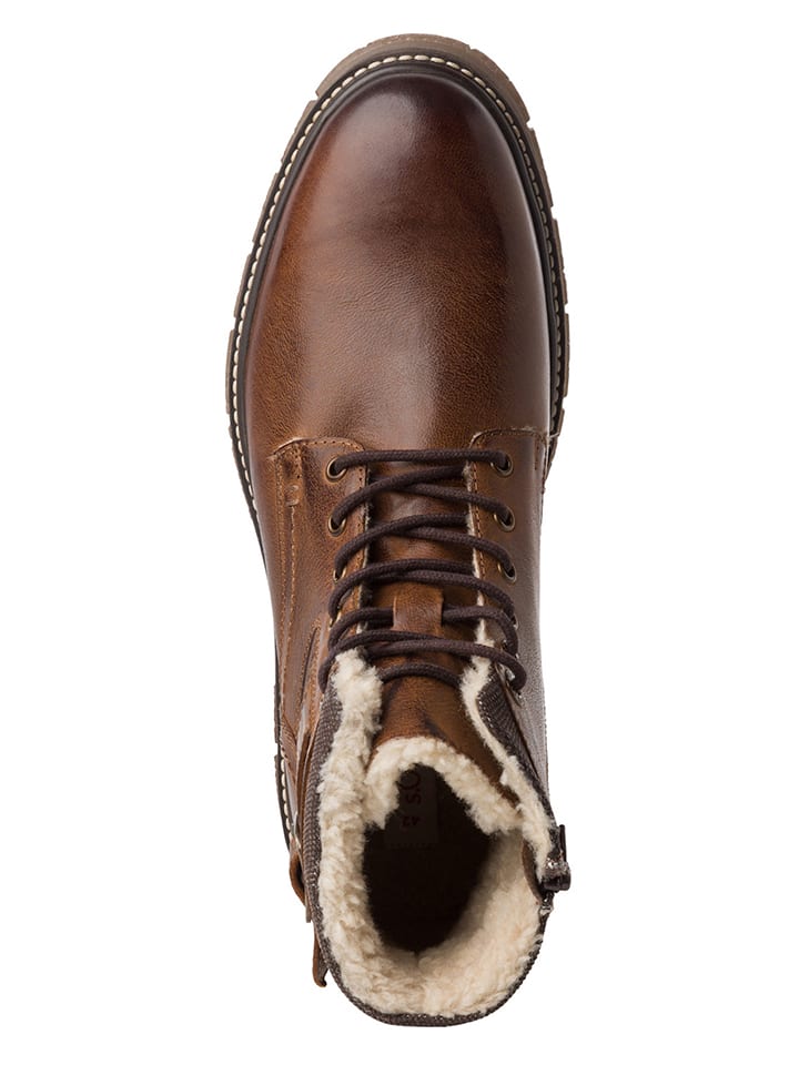 s.Oliver Leder-Boots in Braun günstig kaufen