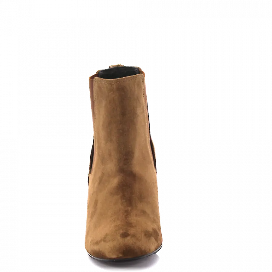 Lanvin - Keilstiefeletten Veloursleder - beige