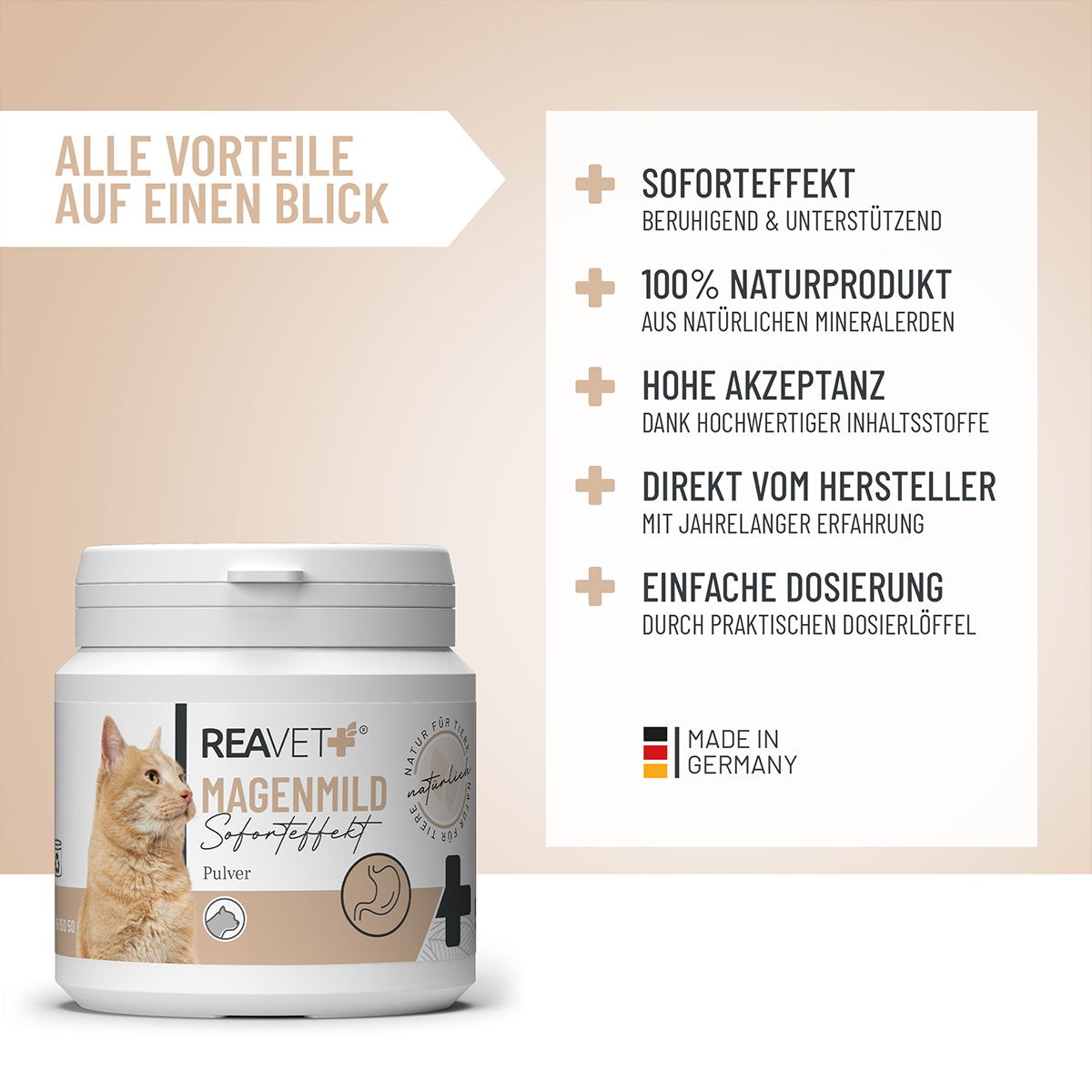 REAVET Ergänzungsfutter & Aufzucht REAVET Magenmild Pulver 50g