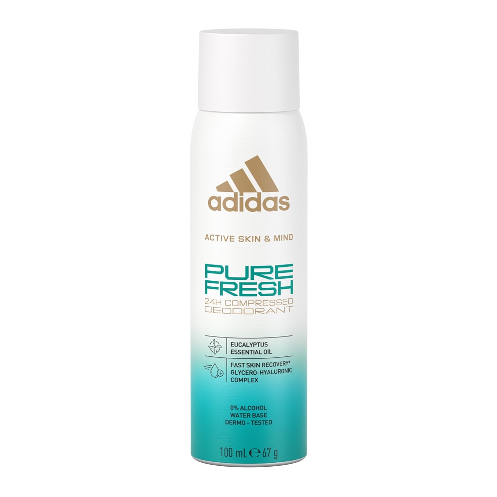 adidas Active Skin & Mind - Déodorant Pure Fresh Mixte 100 ML Déodorant