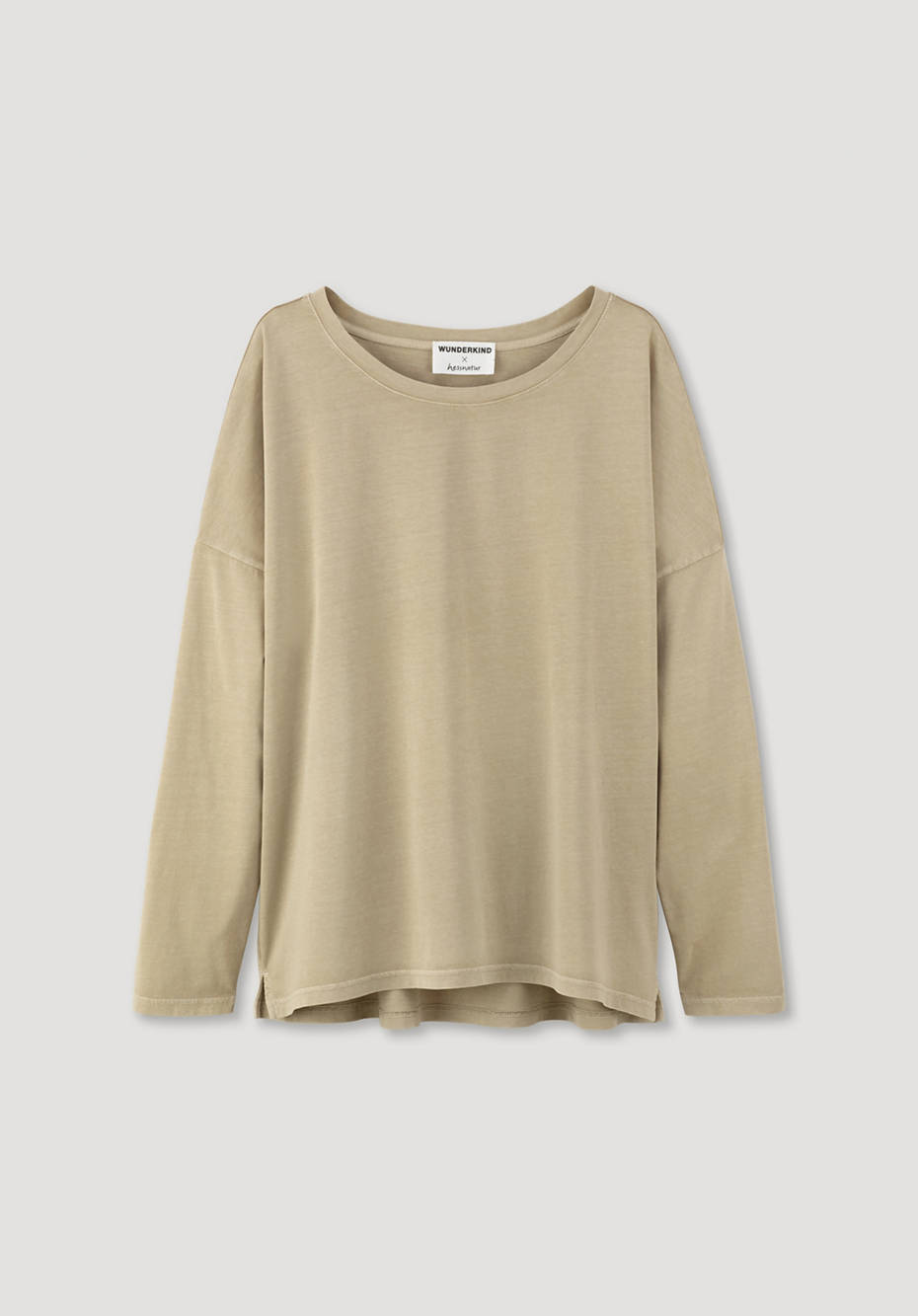 WUNDERKIND X HESSNATUR Longsleeve Mineral Dye aus reiner Bio-Baumwolle