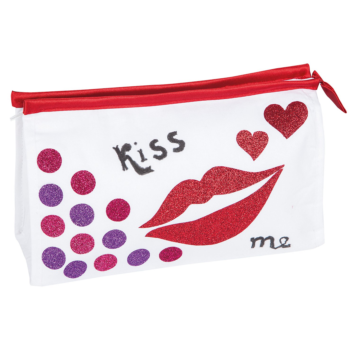 buttinette Kosmetiktasche, weiß, 20 x 6 x 14cm