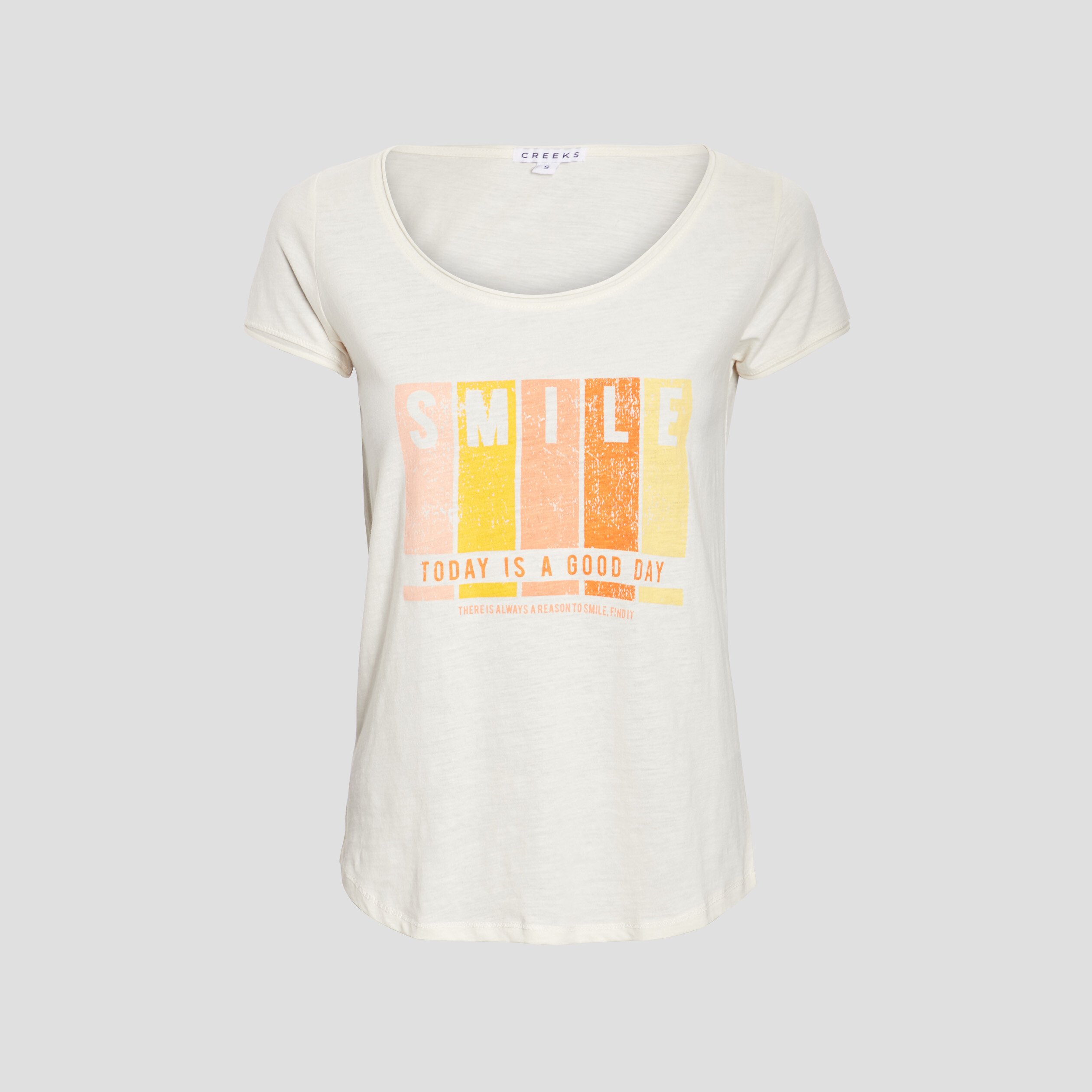 T-shirt manches courtes creme femme | La Halle