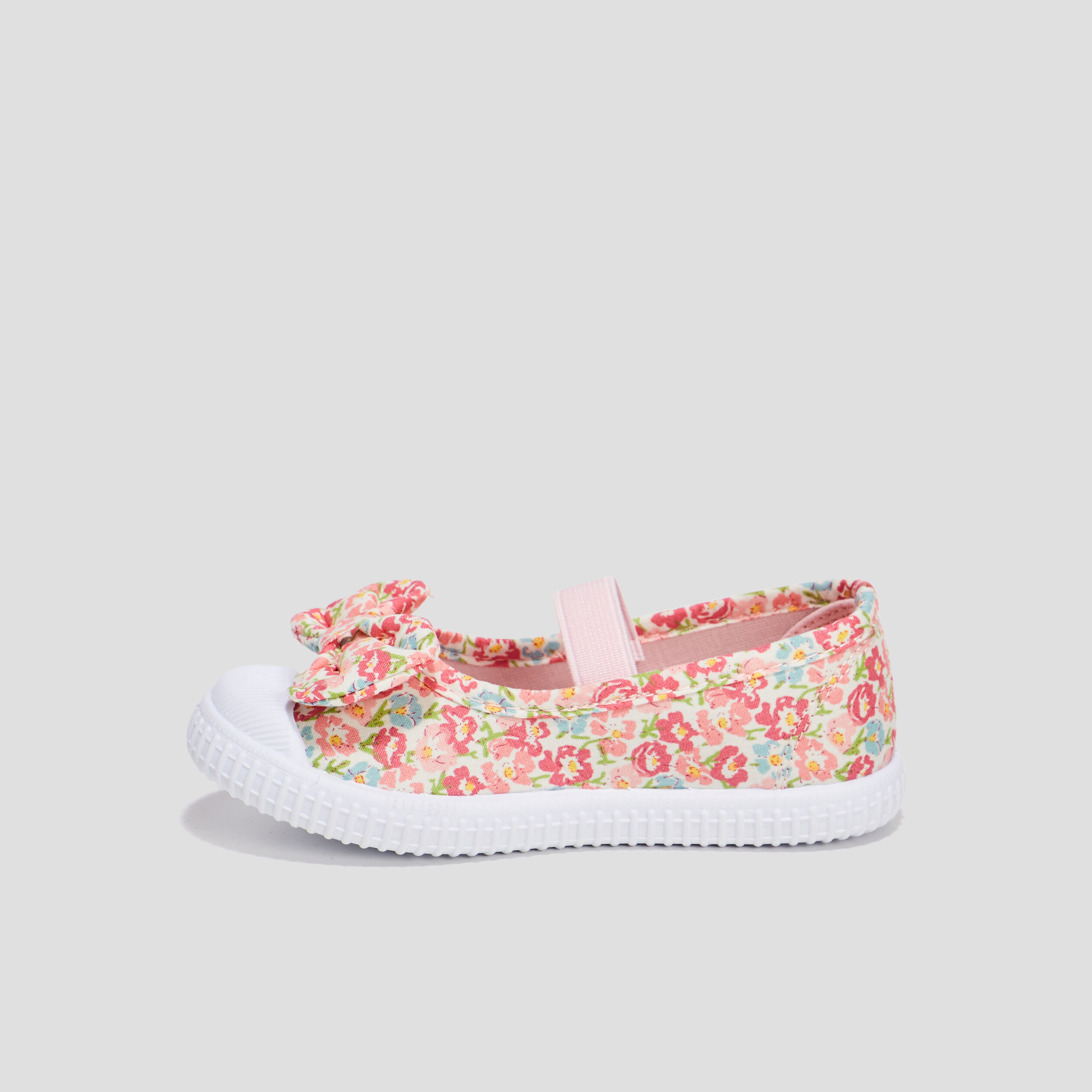 Babies en toile avec noeuds multicolore fille | La Halle
