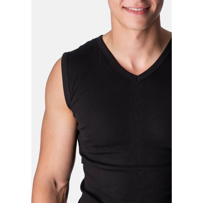 Black Snake 2 Pack V-Neck Muskelshirt Classic Unterhemd Herren