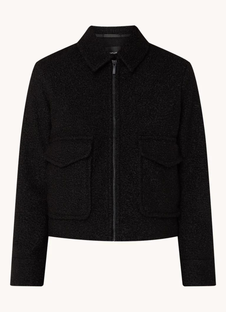 OPUS Holma teddy jacket with patch pockets