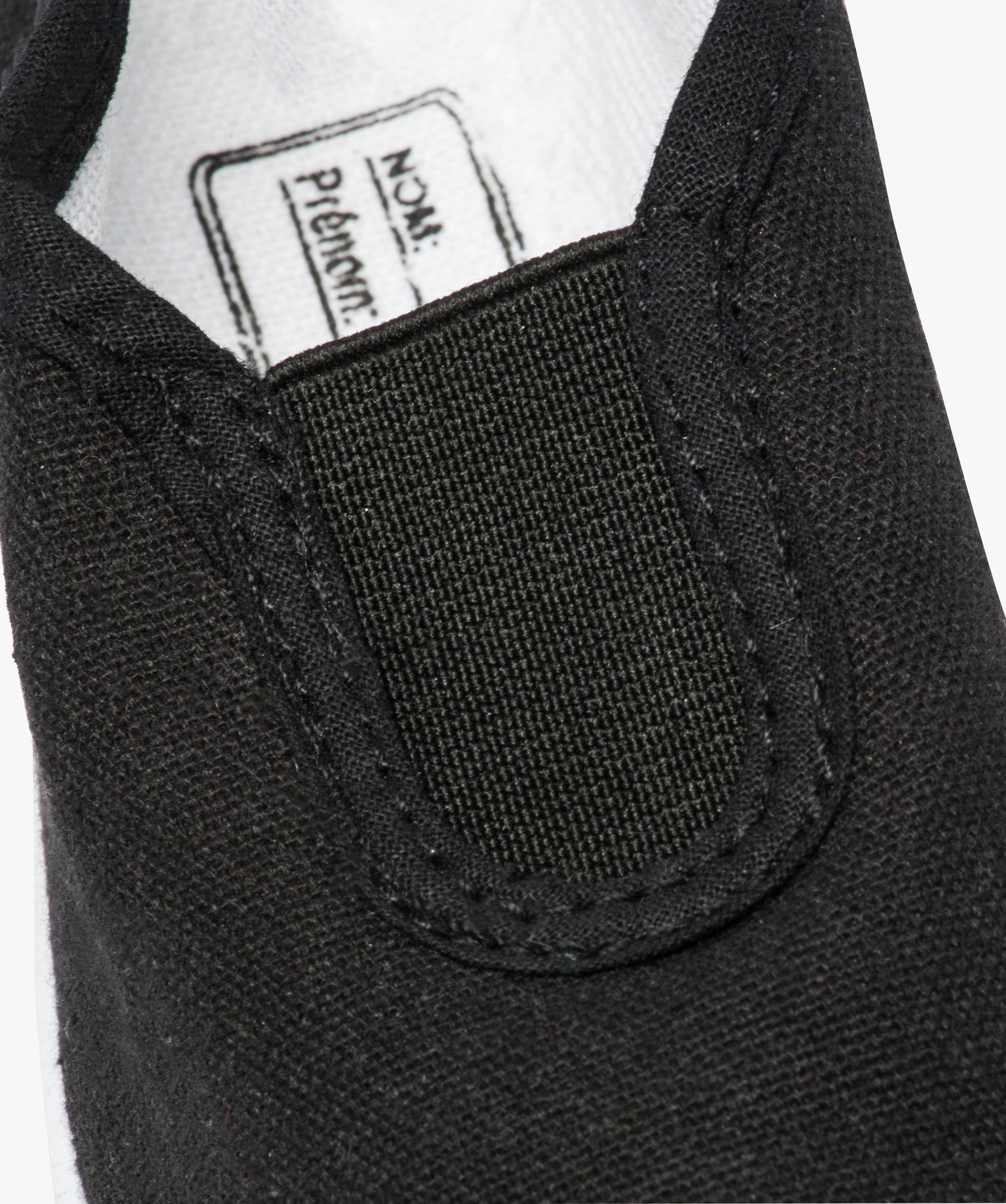 Chaussons rythmiques en toile unis avec élastique noir | GEMO