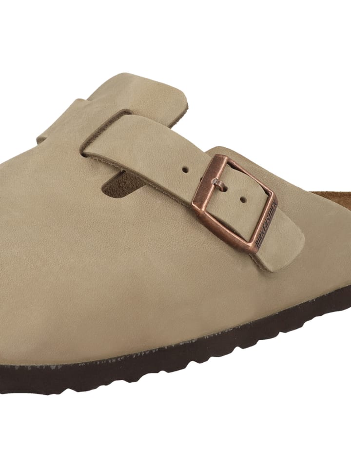 Birkenstock Clogs Boston SFB geöltes Naturleder Weichbettung normal in hellbraun günstig kaufen 47
