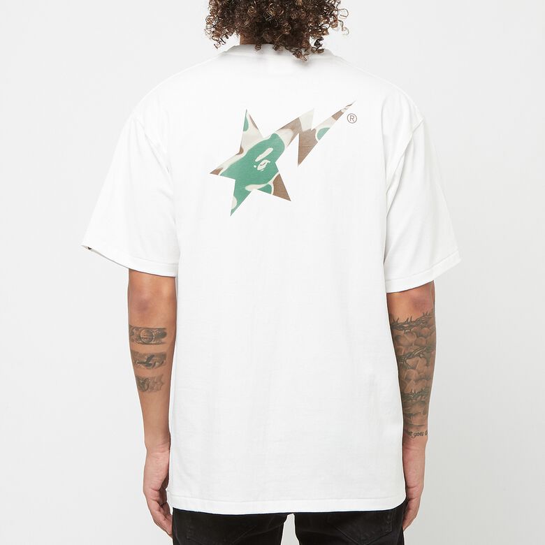 A Bathing Ape Liquid Camo Sta Logo Tee white