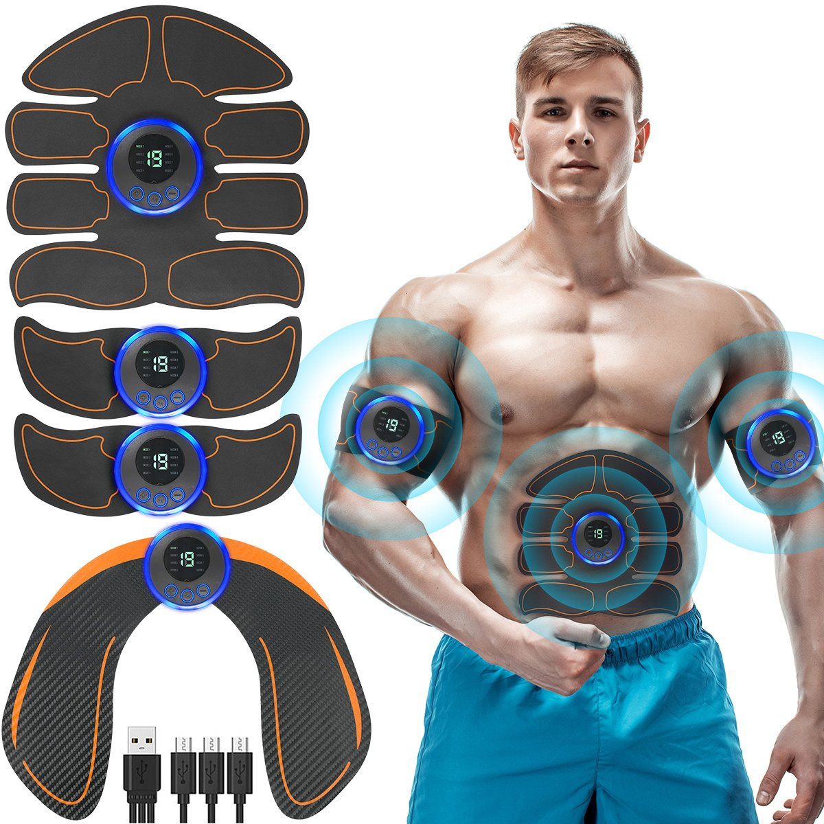 LifeImpree EMS-Gerät Bauchtrainer, EMS Trainingsgerät ABS Bauchmuskeltrainer für Männer und Frauen