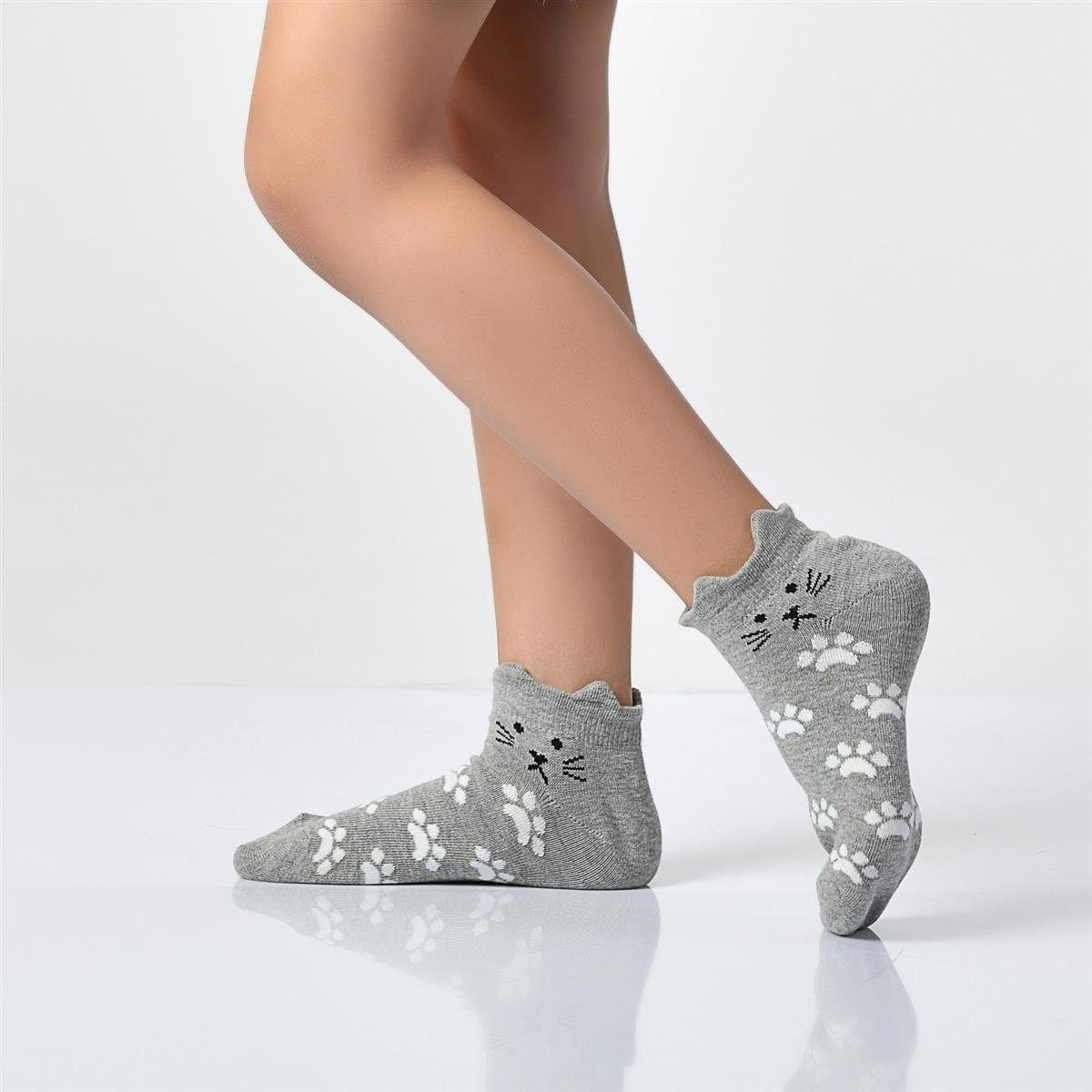 LOREZA Kurzsocken 12 Paar Mädchen Socken Sneakersocken Kindersocken 21-36 (Paar, 12-Paar) 12-Paar