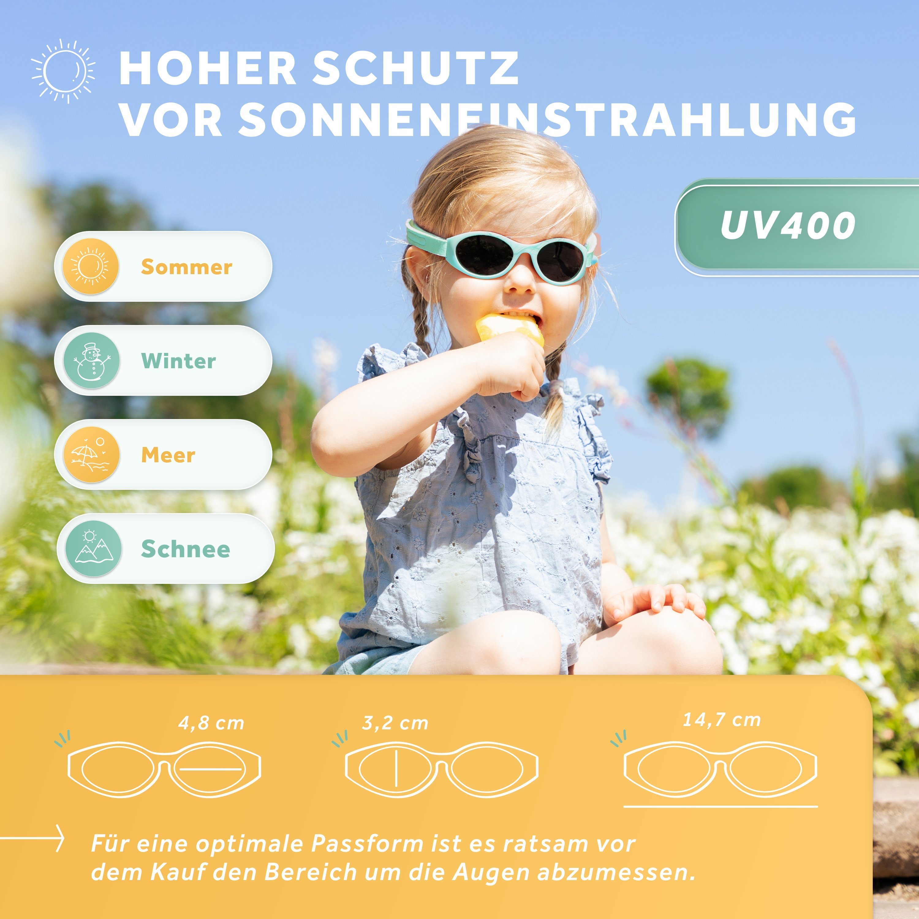 Schallwerk Babyschale SCHALLWERK ® Baby Sun+ Hochwertige Sonnenbrille Kinder 6-36 Monaten