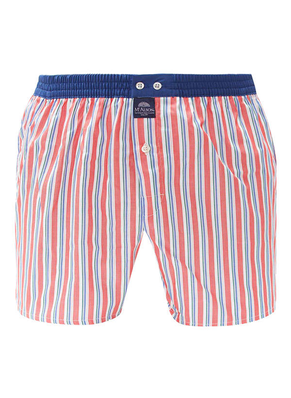 MC ALSON, Boxershorts, Baumwolle, blau-rot gestreift