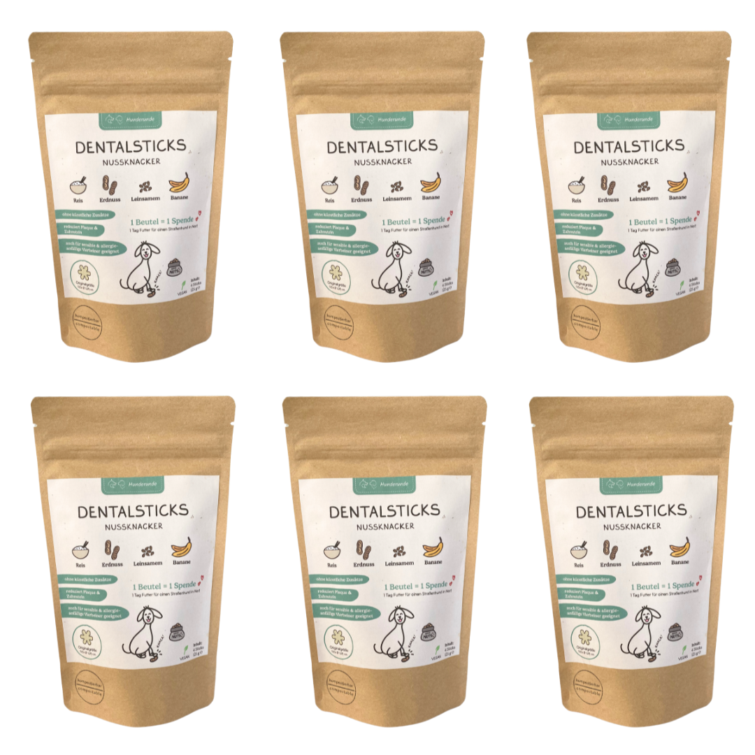 Hunderunde Snacks Hunderunde Nussknacker Dental Sticks – Für spielerische Zahnpflege 720 g