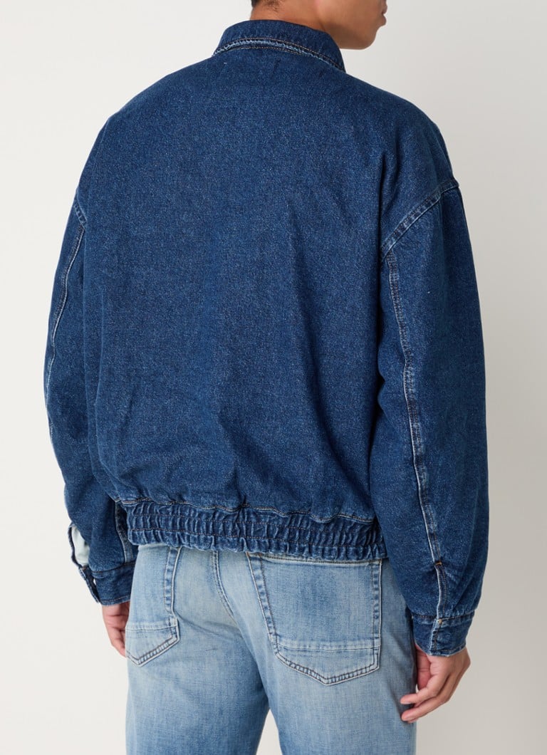 Jachetă bomber din denim Calvin Klein cu buzunare cu clapă