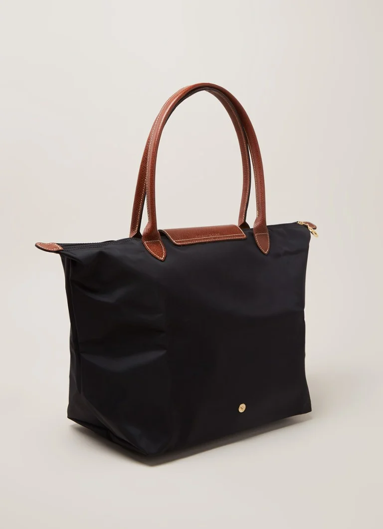Longchamp  Le Pliage schoudertas L met leren details