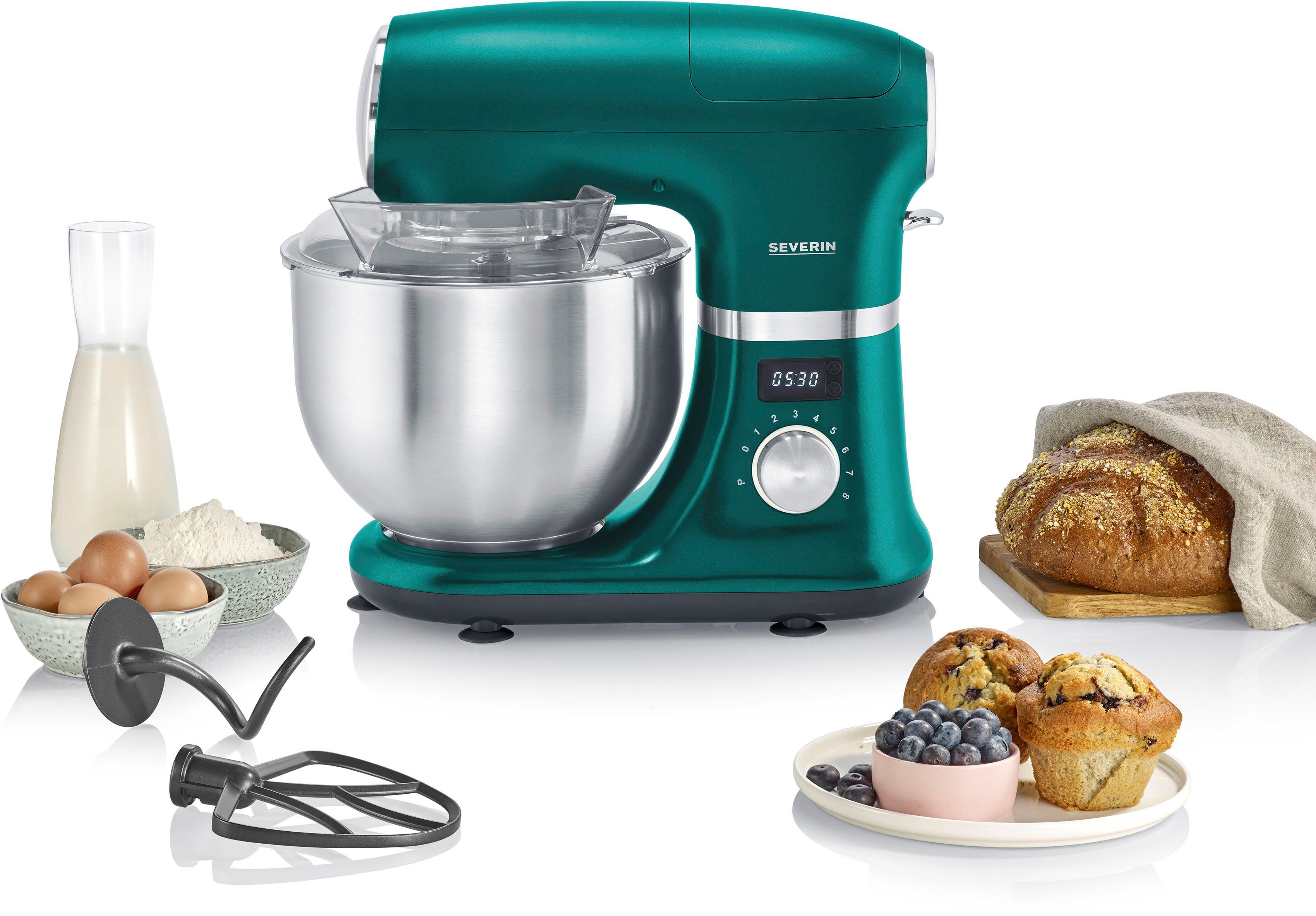 Severin Küchenmaschine 3896-088, 1000 W, 5,5 l Schüssel