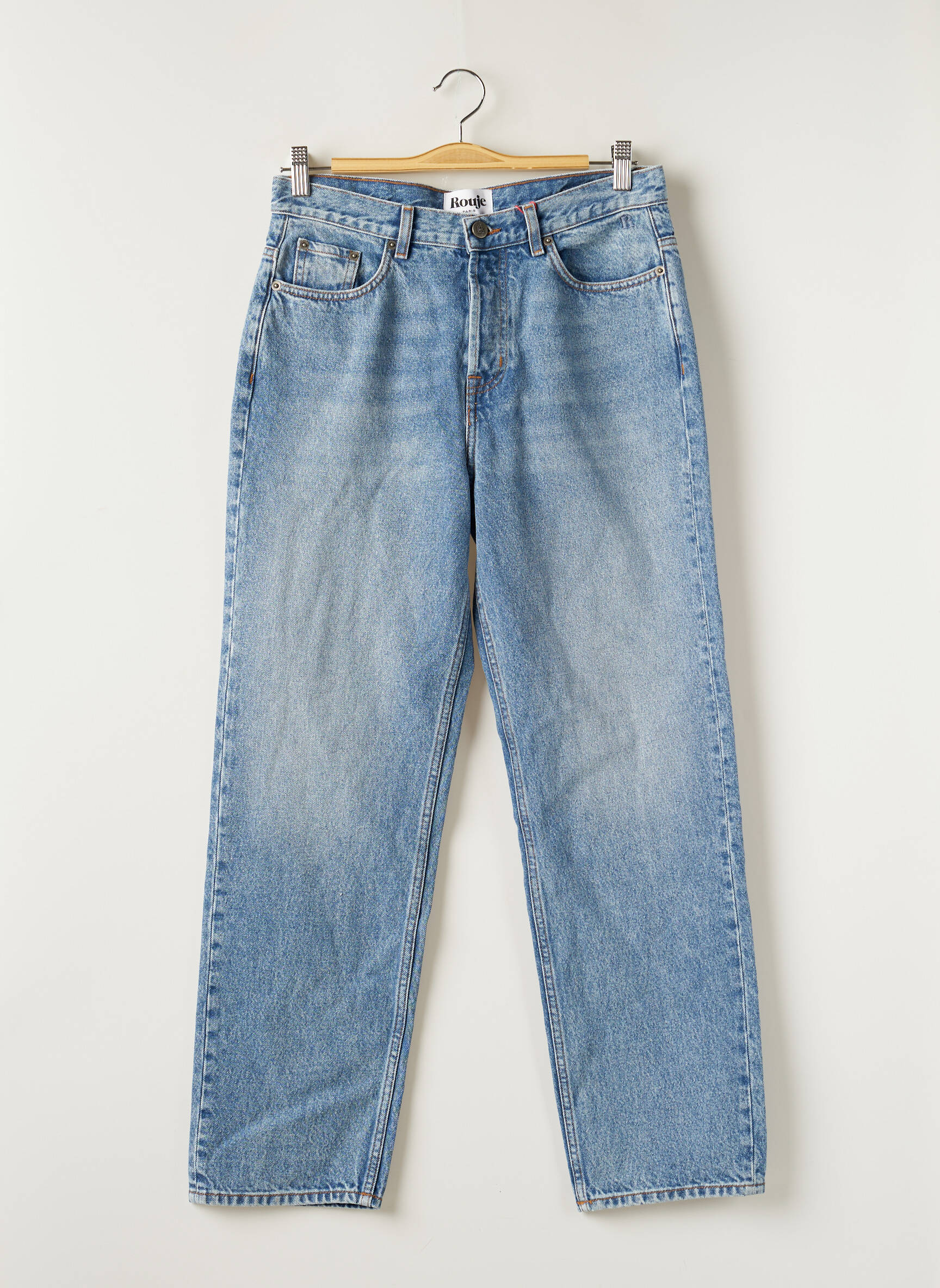 Rouje Jean Mom Femme couleur bleu