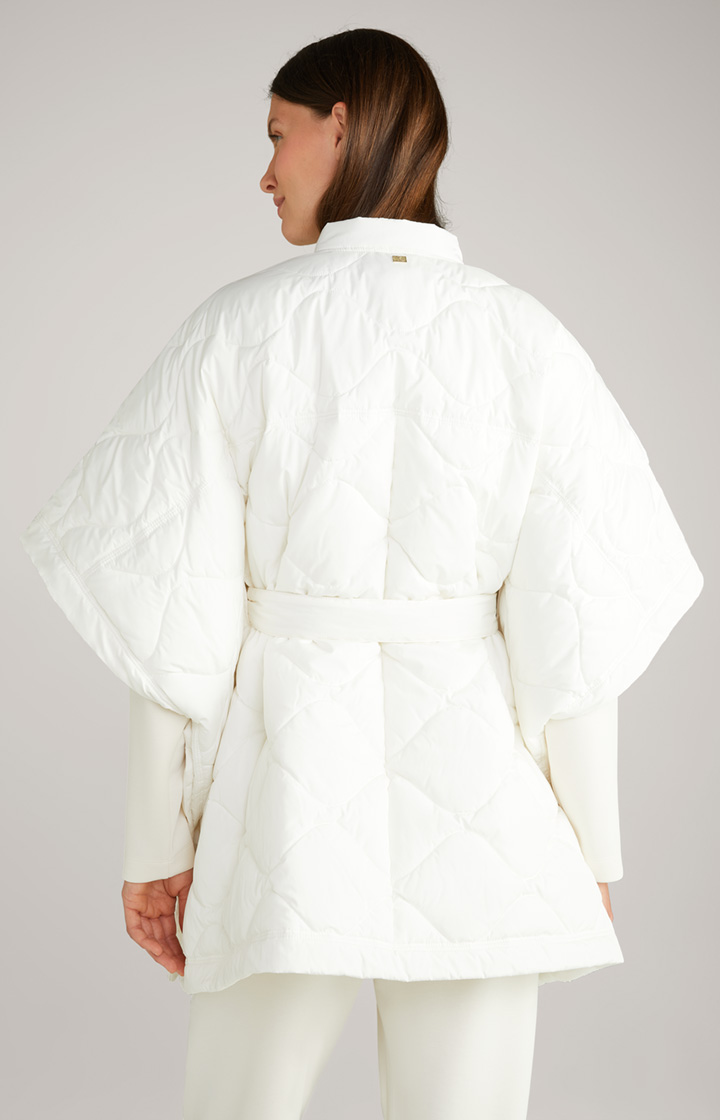 Stepp-Cape-Jacke in Offwhite