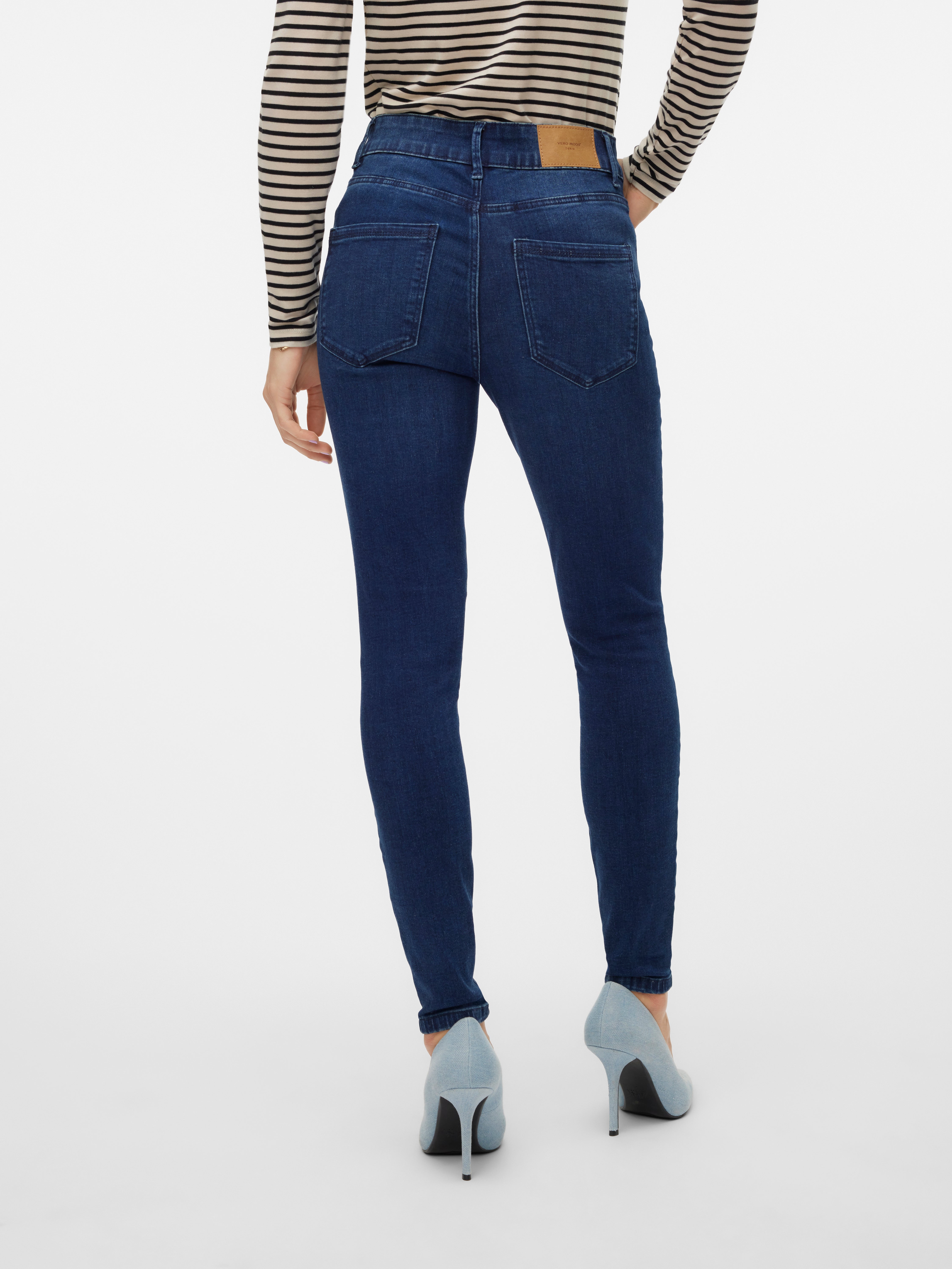 VMSOPHIA Hohe Taille Slim Fit Jeans