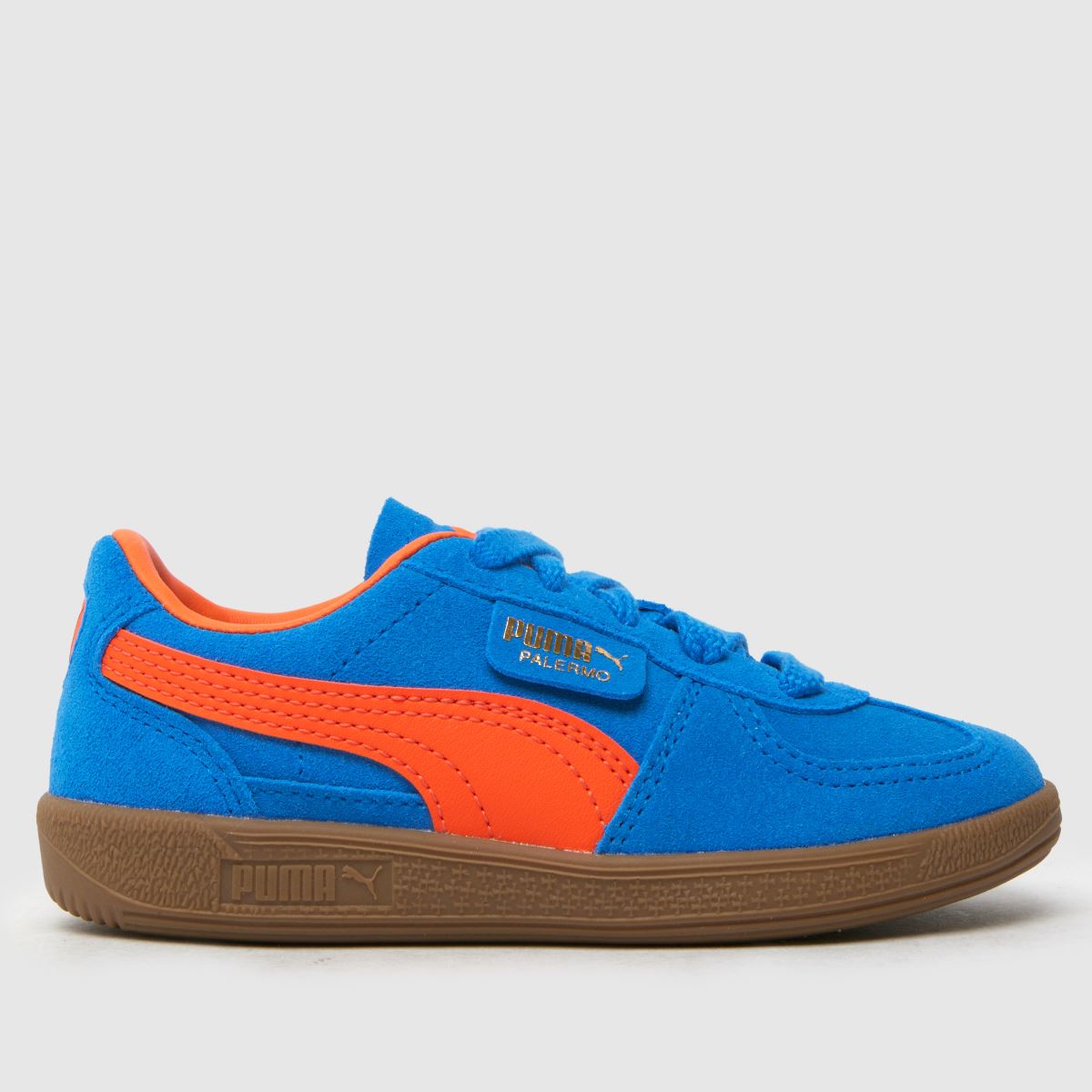 PUMA blå multifärgade palermo pojkar juniorsneakers