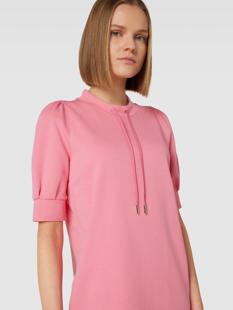 Knielanges Sweatkleid mit Rundhalsausschnitt in pink