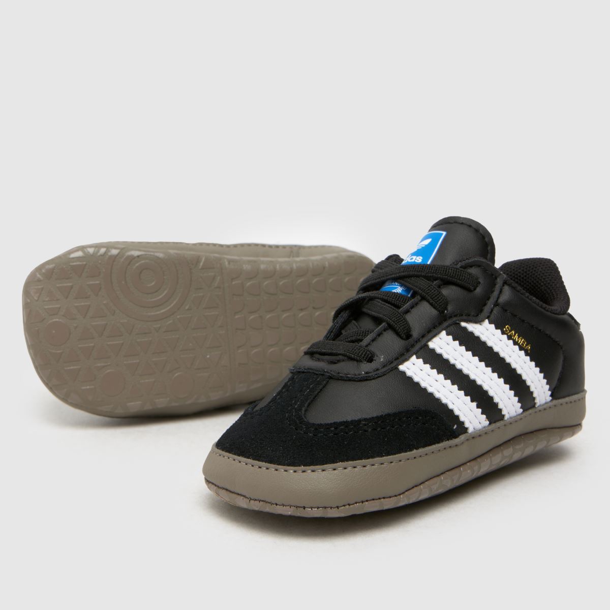adidas fekete-fehér samba babacipő