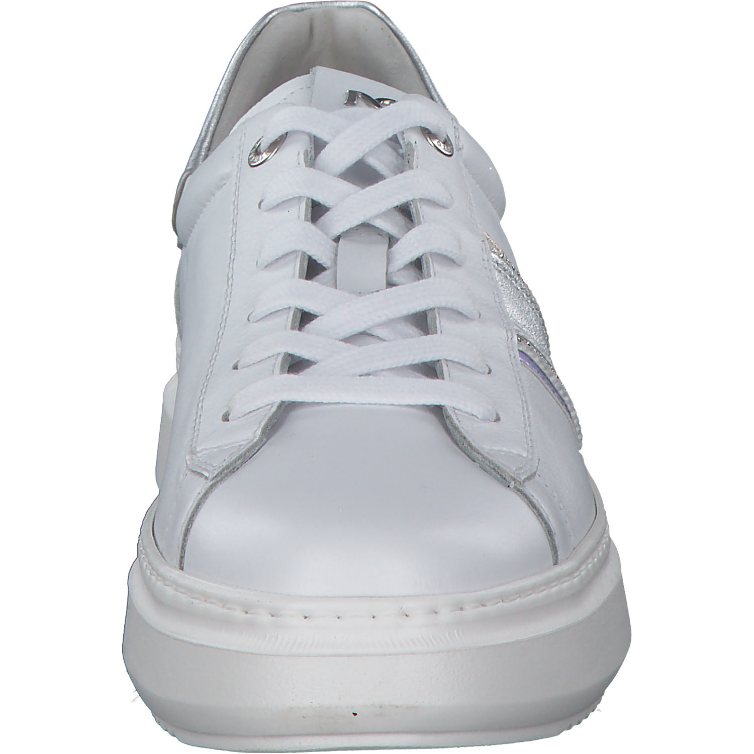 NeroGiardini E306554D, Schnürschuhe, Damen, bianco/argento