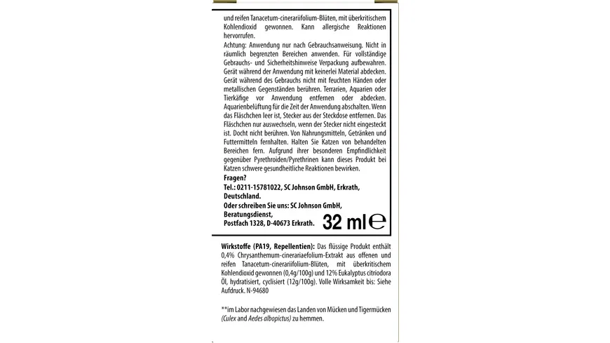Raid Essentials Mücken-Stecker 45 Nächte Nachfüller 23 ml