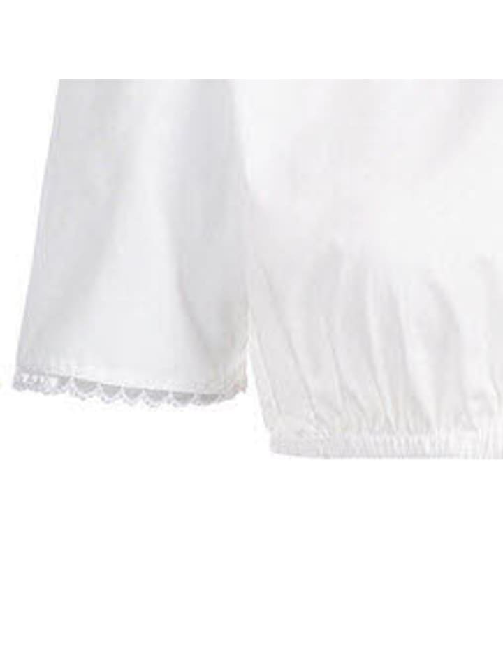 Nübler Dirndlbluse Kurzarm Babsi in Weiß günstig kaufen