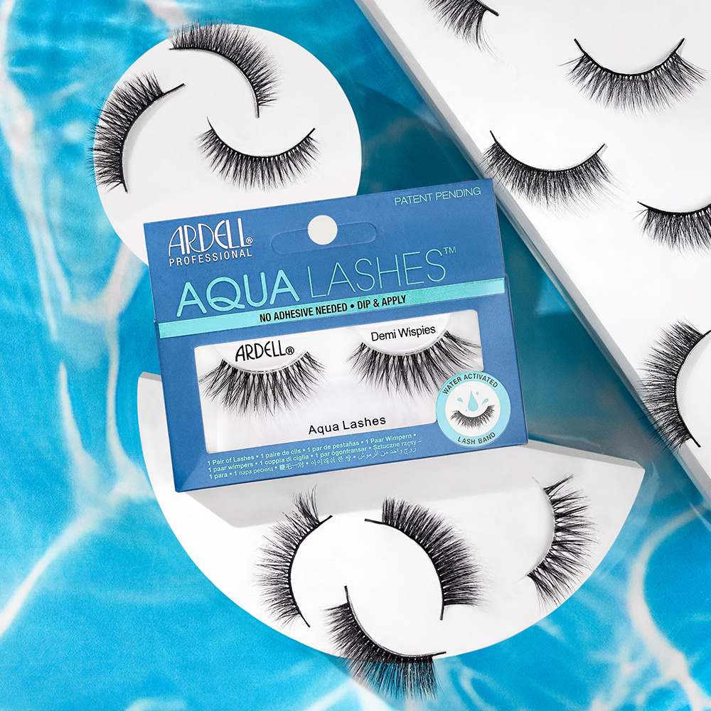 Ardell Faux-cils AquaLash Demi Wispies Faux-Cils franges AquaLashes adhèrent au contact de l'eau et réutilisables