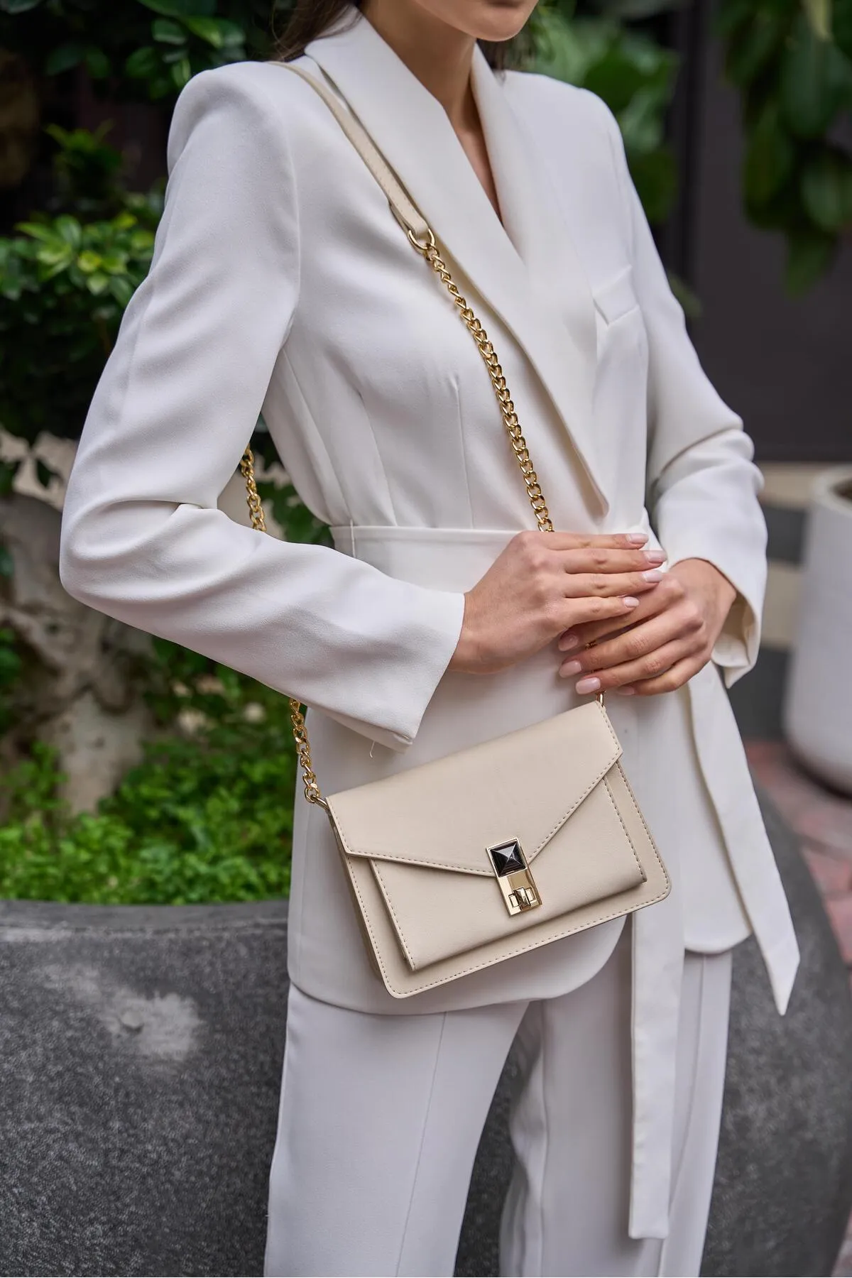 Madamra  Umhängetasche - Beige - Unifarben