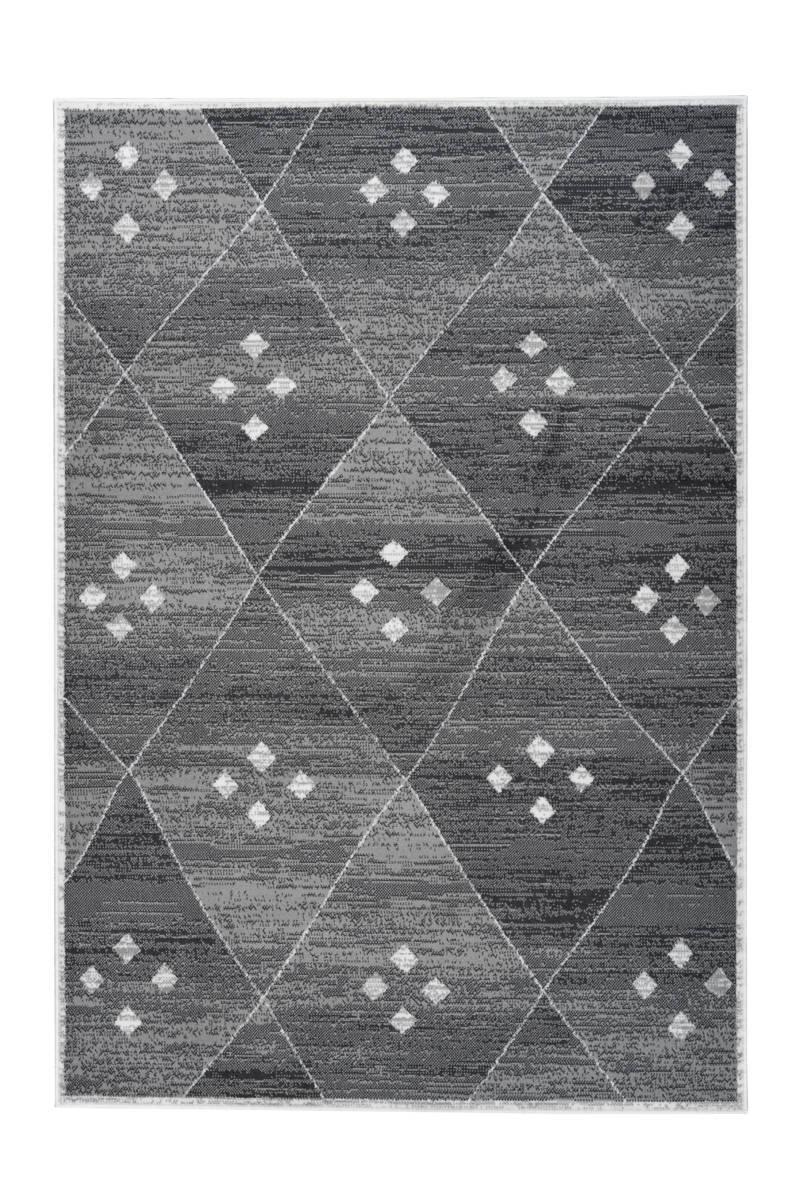 Kayoom Teppich Grau / Weiß 80cm x 150cm