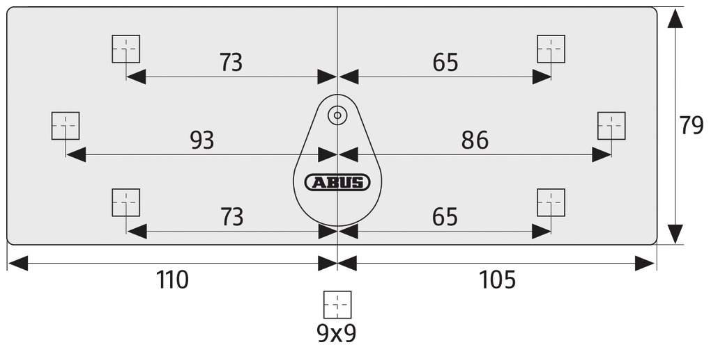 ABUS H141/200 26/70Z C Universalus skląstis su integruota Diskus® spyna