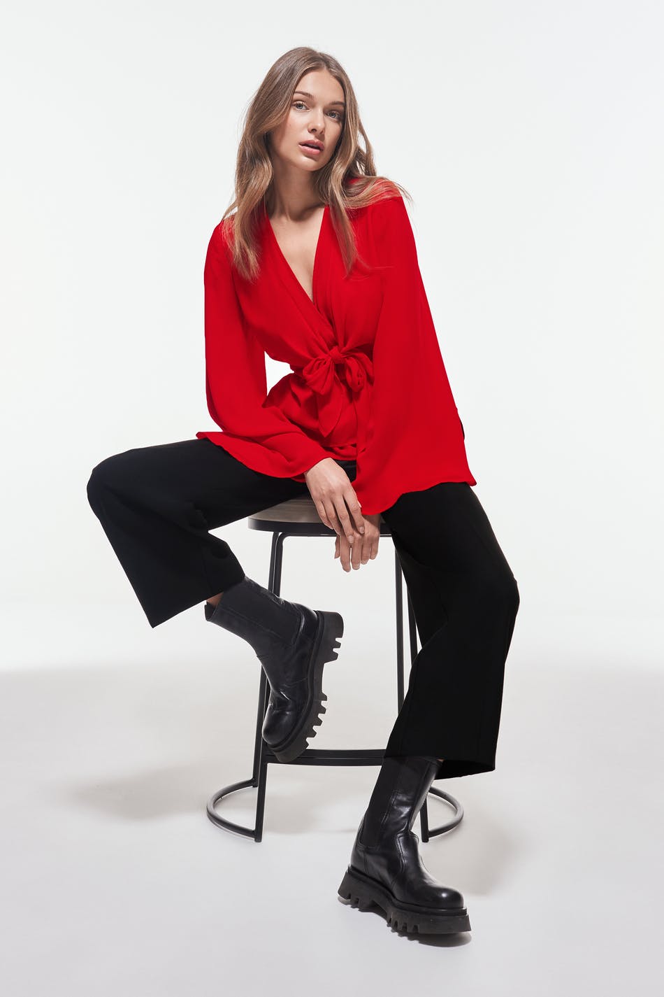 Lizzie tie front blouse
