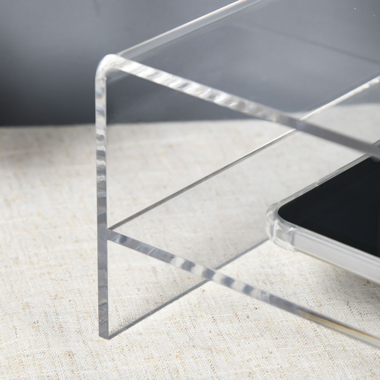 HOMCOM Monitorständer Bildschirmerhöhung mit Staufach für Monitore bis 24 Zoll