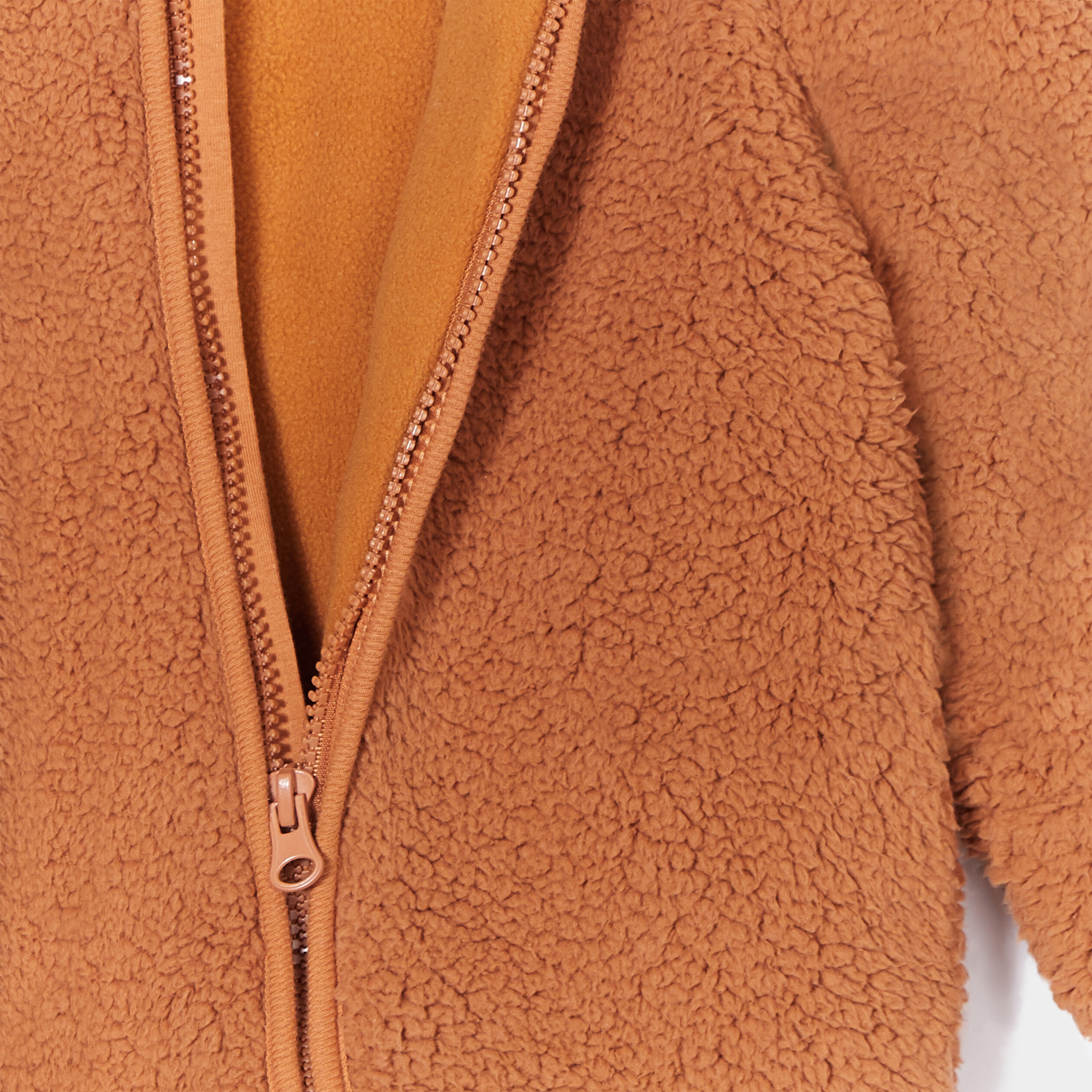 Combinaison pilote imitation mouton marron cognac bébé garçon | La Halle