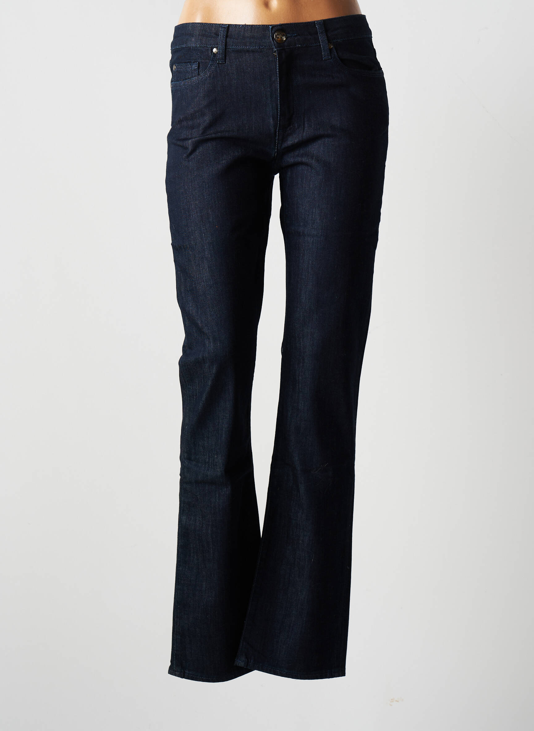 Emma Caro Jeans Coupe Droite Femme couleur bleu