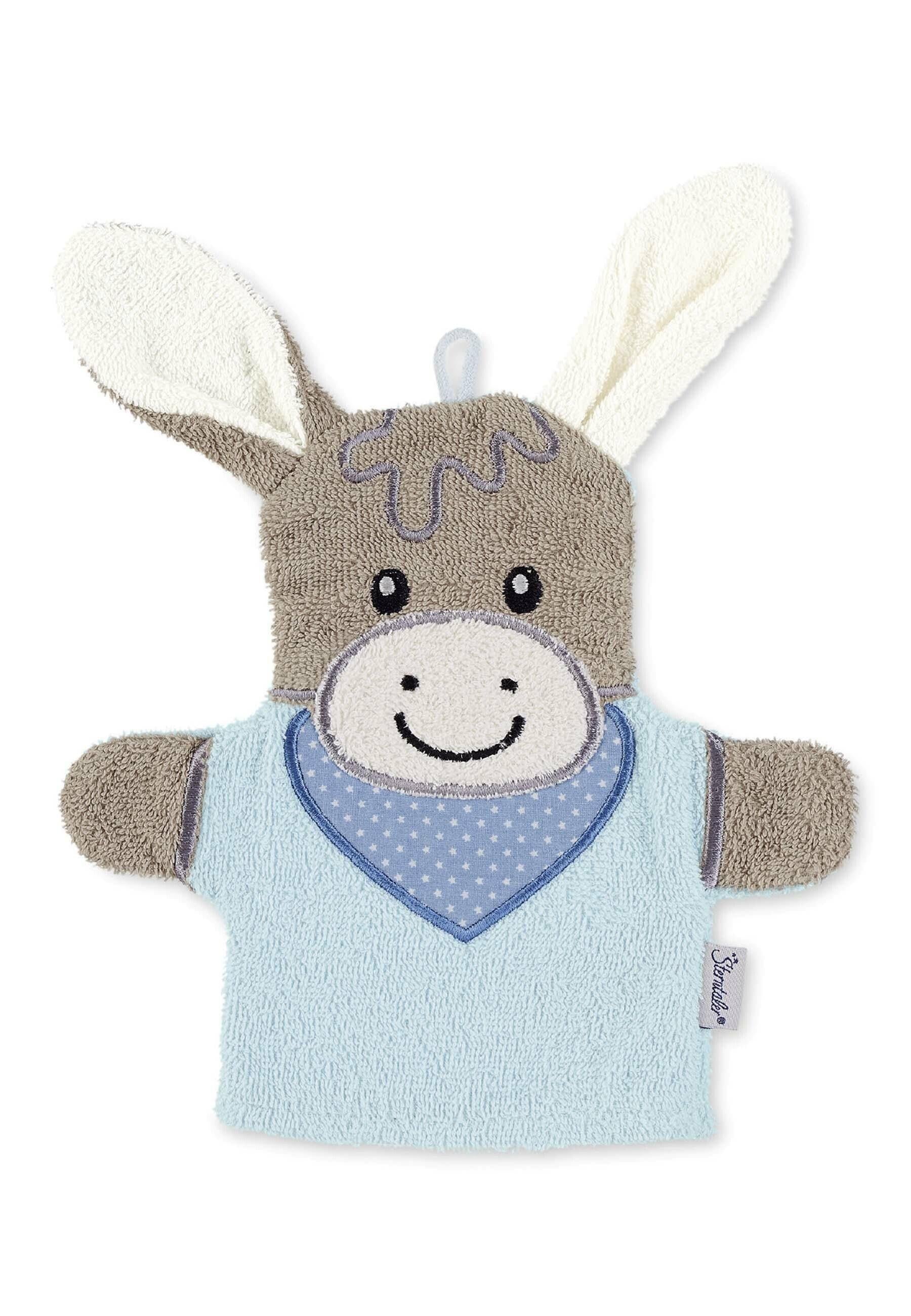 Spiel-Waschhandschuh Esel Emmi aus Frottee,28x24cm