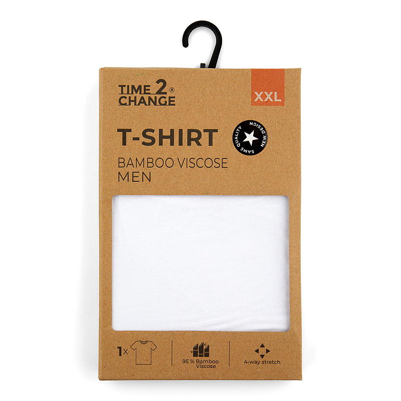 Time 2 Change T-shirt str XXL bambus hvit