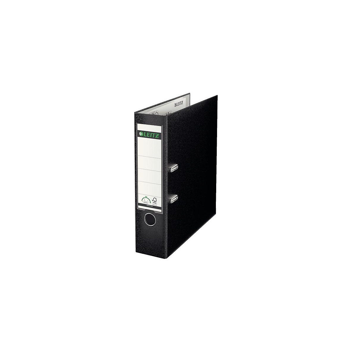 Aktenordner Graupappe/PP 1010 schwarz A4 180°, Breite 8 cm