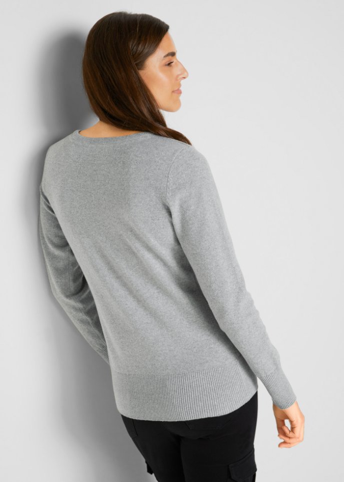 Basic Pullover mit recycelter Baumwolle