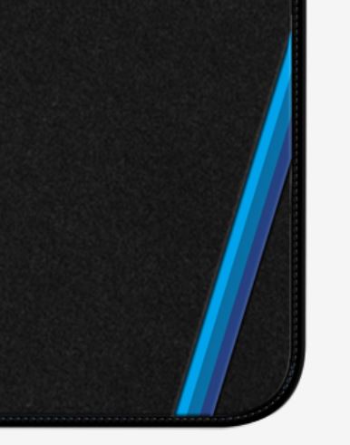 Universal-Teppichmatten Summer 1st PRICE, kompletter Satz, schwarz mit blauen Streifen - ATU