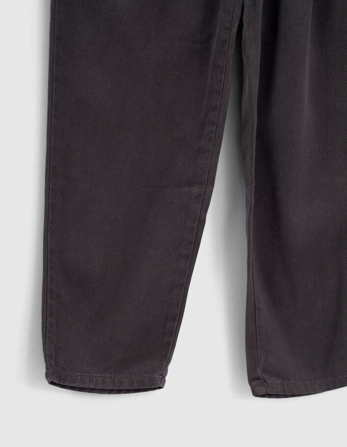Pantalon gris fluide LYOCELL® ceinture velours fille