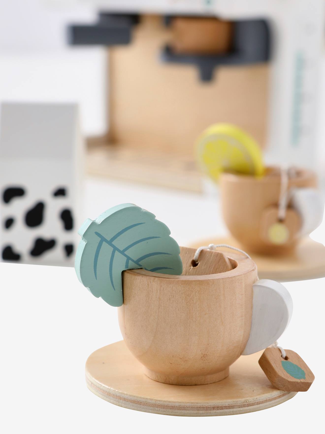 Vertbaudet Kinder Kaffee- und Teemaschine aus Holz FSC - mehrfarbig