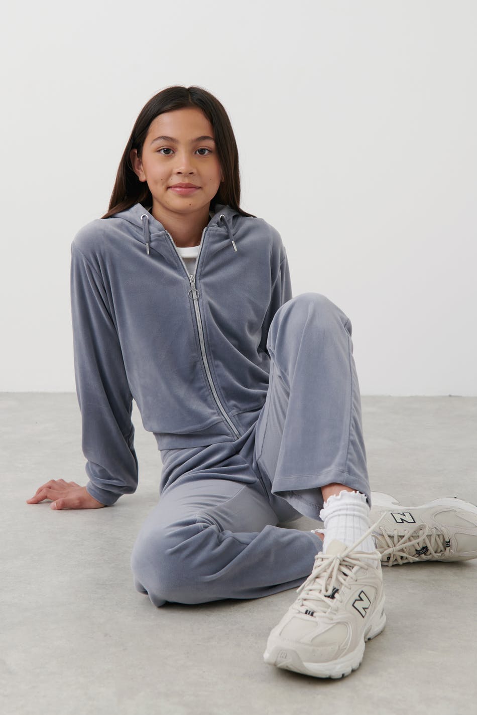 Y velour zip hoodie