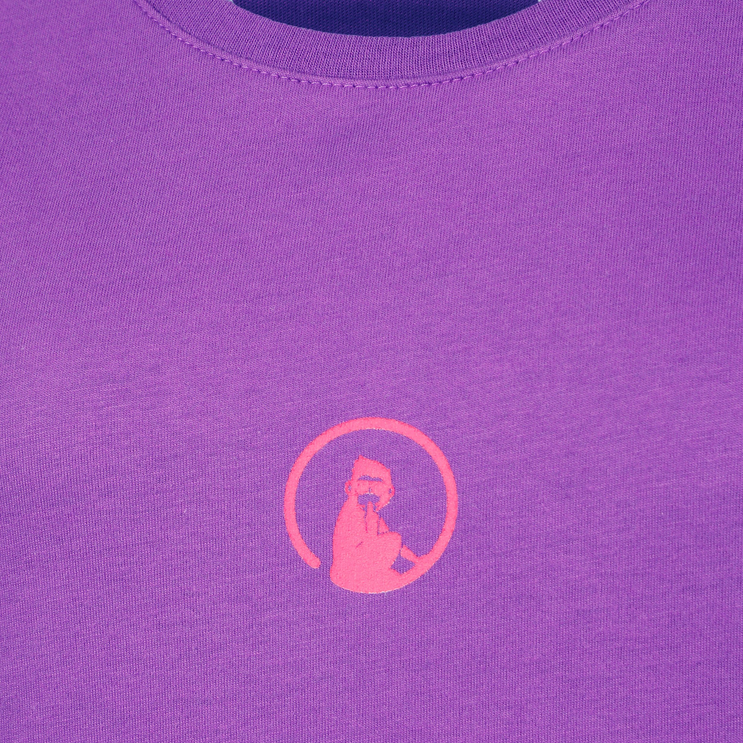 Flashy Backprint T-Shirt Damen - Berry, Mehrfarbig