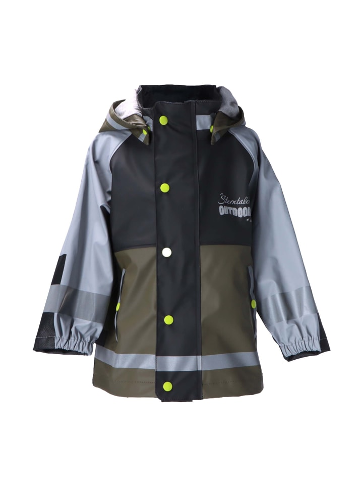 Sterntaler Funktions-Regenjacke ungefüttert uni in dunkelgrün günstig kaufen
