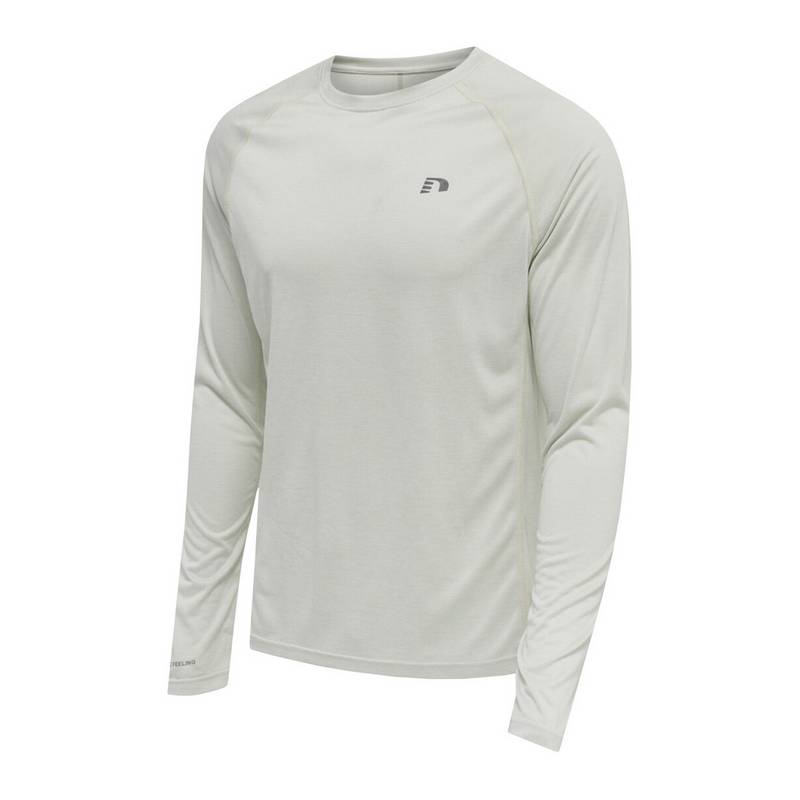 Newline Sweatshirt Running Beige Laufshirt Herren