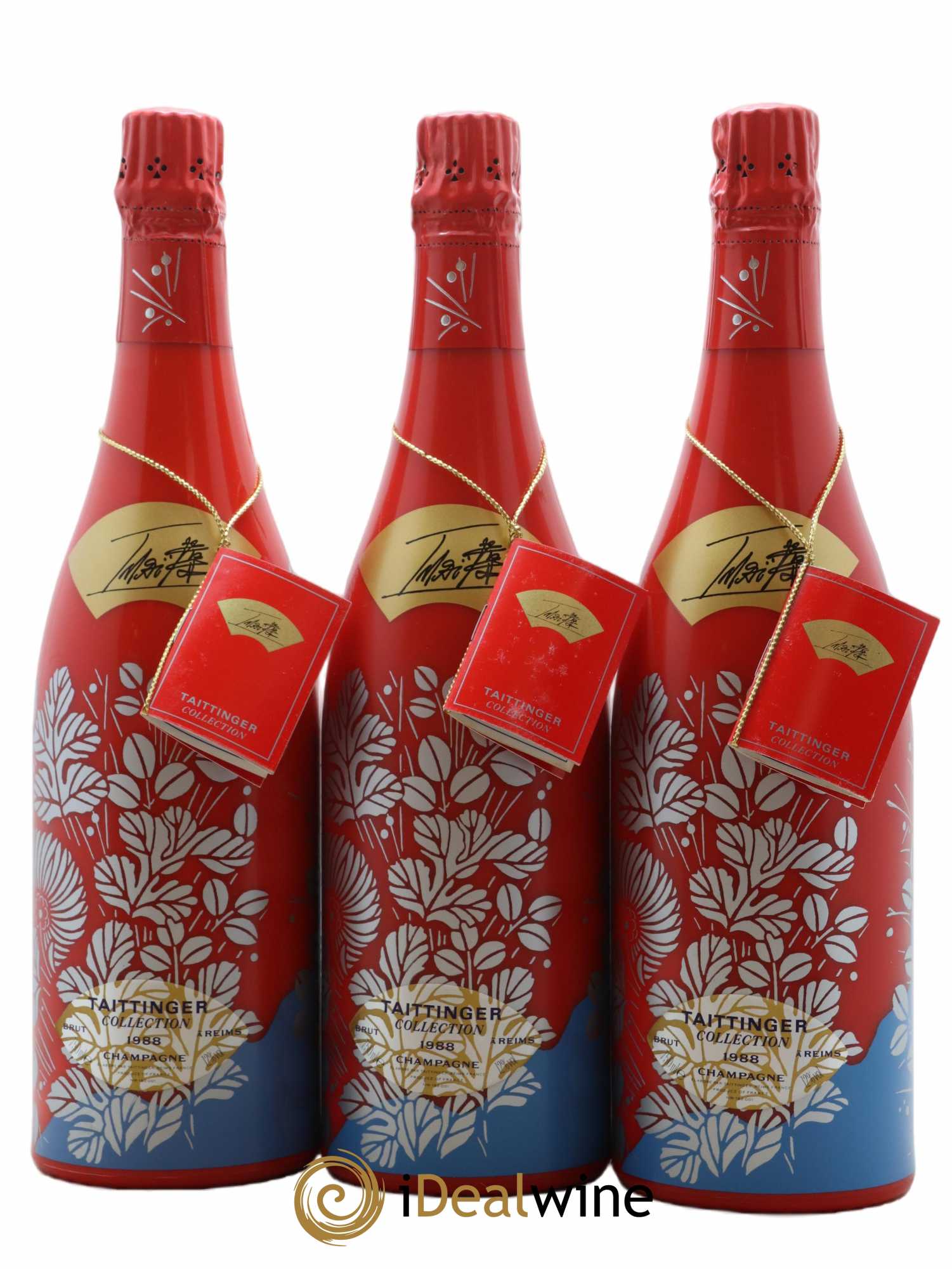1988 - Collection Imaî Taittinger  1988 - Lot de 3 Bouteilles
